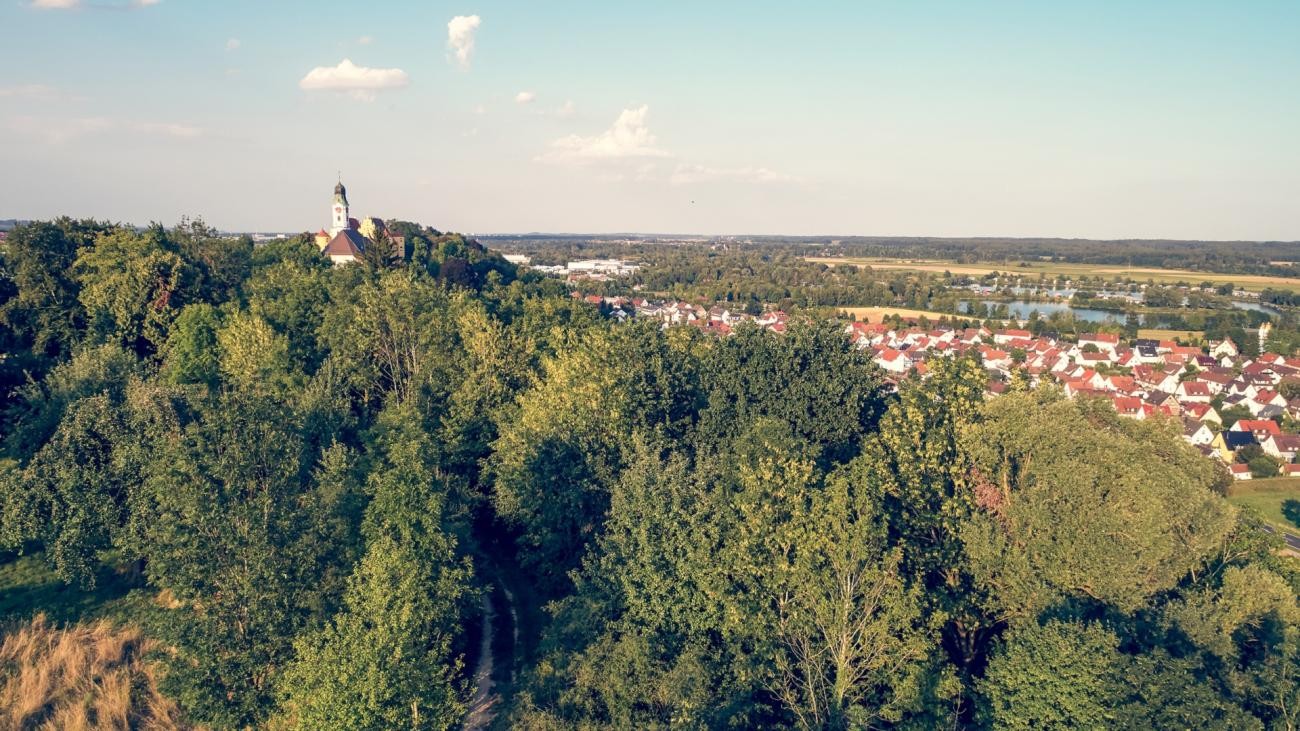 Schlossberg Erbach, Stadt Erbach, Luftaufnahme