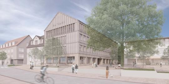 Rathaus mit Marktplatz Stand 05.06