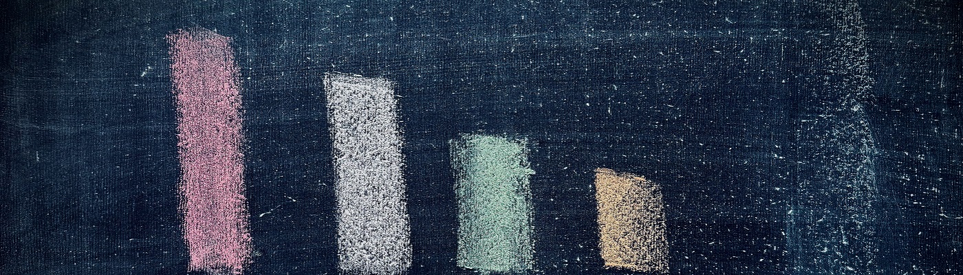 Balkendiagramm auf Tafel